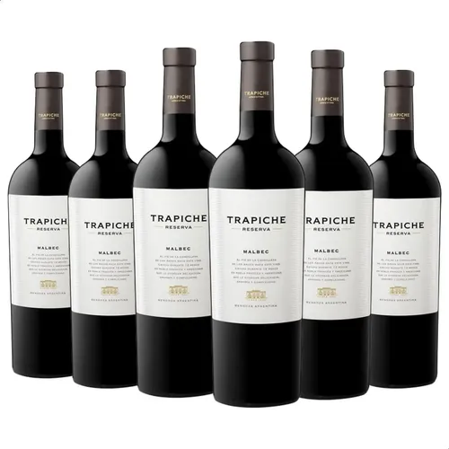 PACK X6 VINO TRAPICHE RESERVA MALBEC 750ML