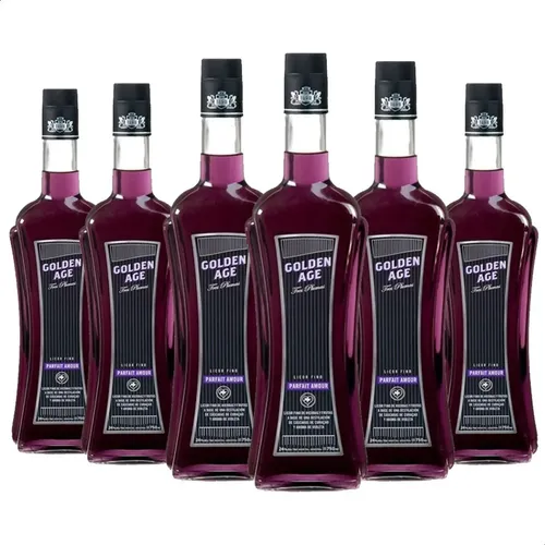 PACK X6 LICOR TRES PLUMAS GOLDEN AGE PARFAIT AMOUR 700ML