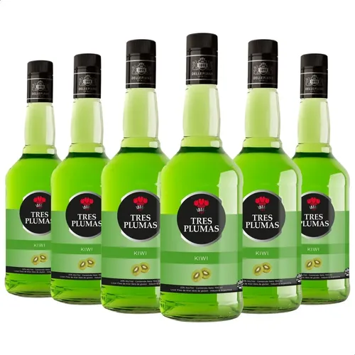 PACK X6 LICOR TRES PLUMAS KIWI 700ML
