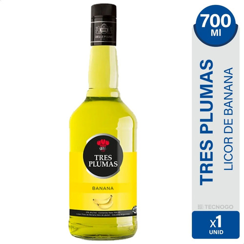 LICOR TRES PLUMAS BANANA 700ML