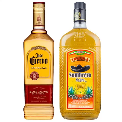 COMBO X2 TEQUILA JOSE CUERVO GOLD + SOMBRERO NEGRO GOLD