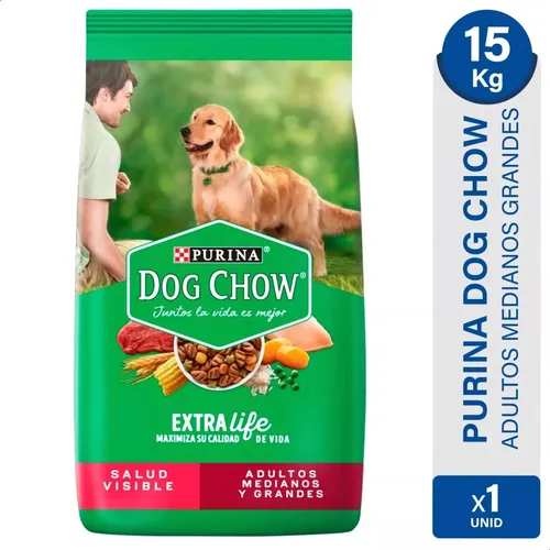 ALIMENTO DOG CHOW ADULTOS GRANDES MEDIANOS 15KG