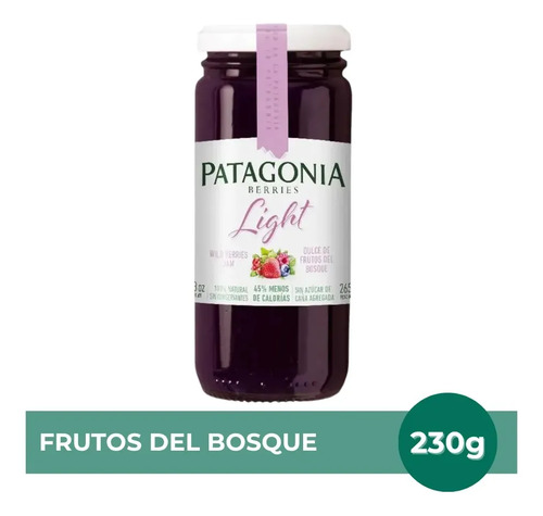 PACK X6 MERMELADA PATAGONIA FRUTOS DEL BOSQUE LIGHT 230G