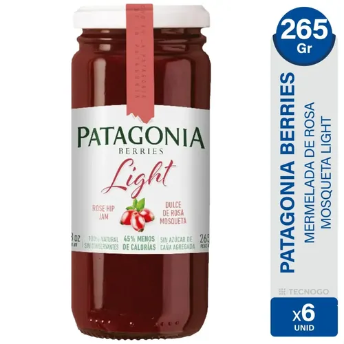 PACK X6 MERMALADA PATAGONIA ROSA MOSQUETA LIGHT 265G