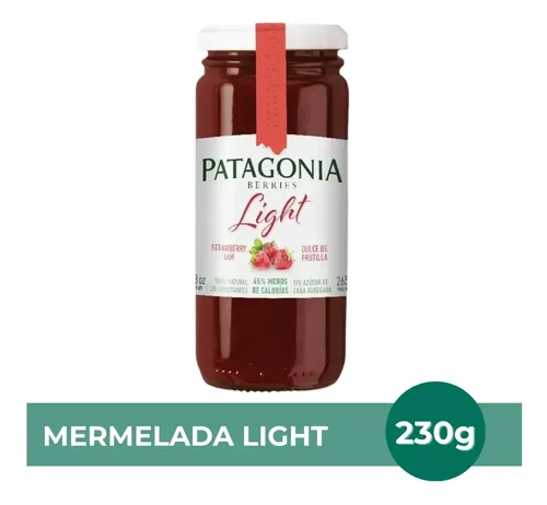 PACK X6 MERMELADA PATAGONIA FRUTILLA LIGHT 230G