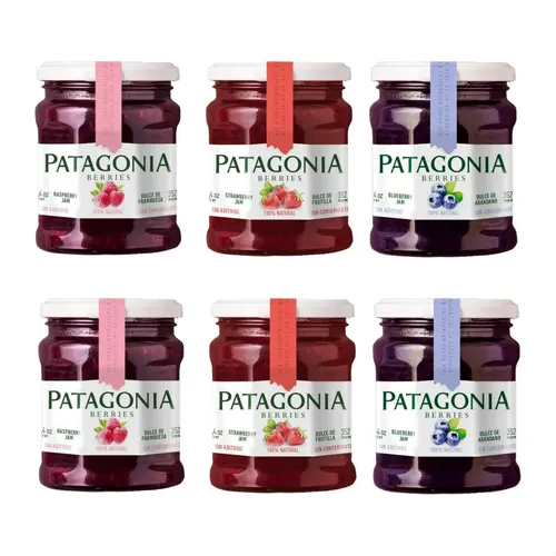 MIX X6 MERMELADA PATAGONIA FRUTILLA + FRAMBUESA + ARANDANO