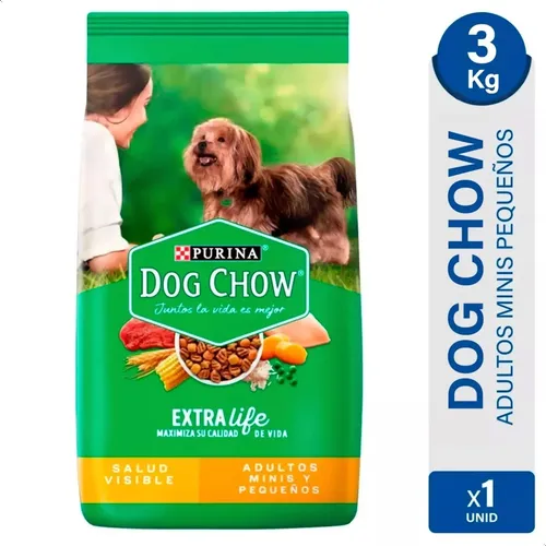ALIMENTO DOG CHOW ADULTOS MINIS PEQUEÑOS 3KG