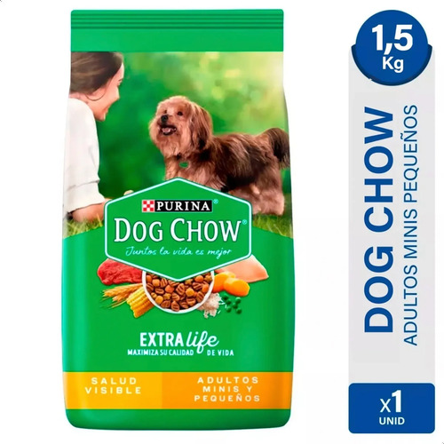 ALIMENTO DOG CHOW ADULTOS MINIS PEQUEÑOS 1,5KG