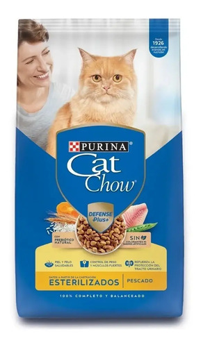 ALIMENTO CAT CHOW ESTERILIZADOS PESC CARNE 3KG