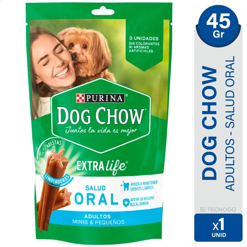 SALUD ORAL DOG CHOW ADULTOS MINIS & PEQUEÑOS 45G