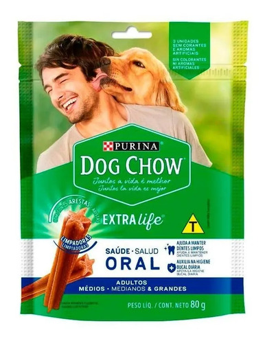 SALUD ORAL DOG CHOW ADULTOS MINIS & PEQUEÑOS 80G X20 UNID