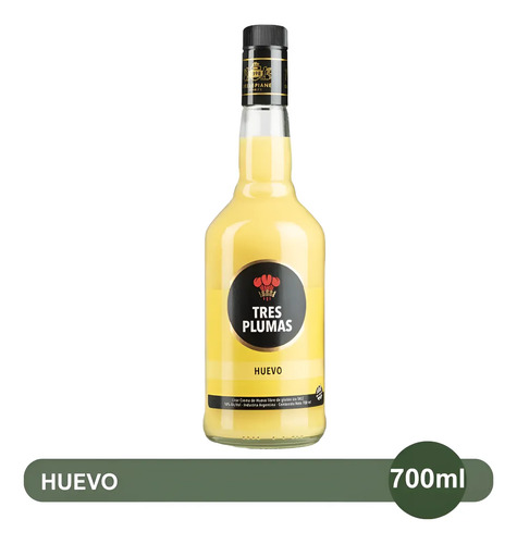LICOR HUEVO TRES PLUMAS 700 ML