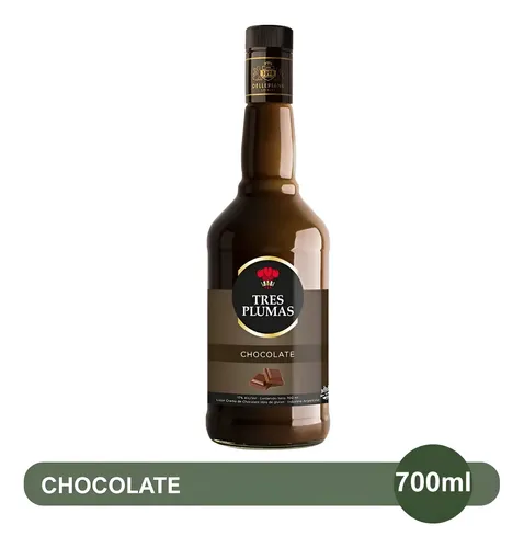 LICOR CHOCOLATE TRES PLUMAS 700 ML